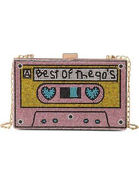Unique Retro Rhinestone Crossbody Bag - Fun Evening Clutch Purse for Women
